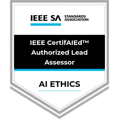 IEEE Certified Authorized Lead Assessor badge for AI Ethics